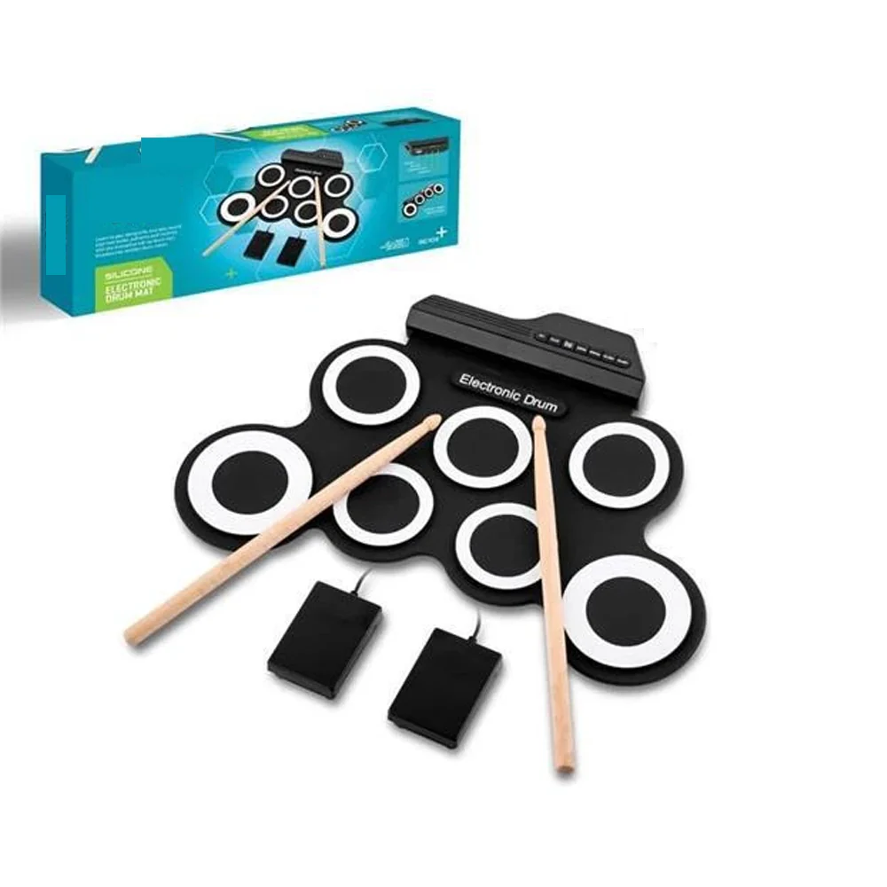 Portable Tabletop Roll-Up Electronic Drum Kit