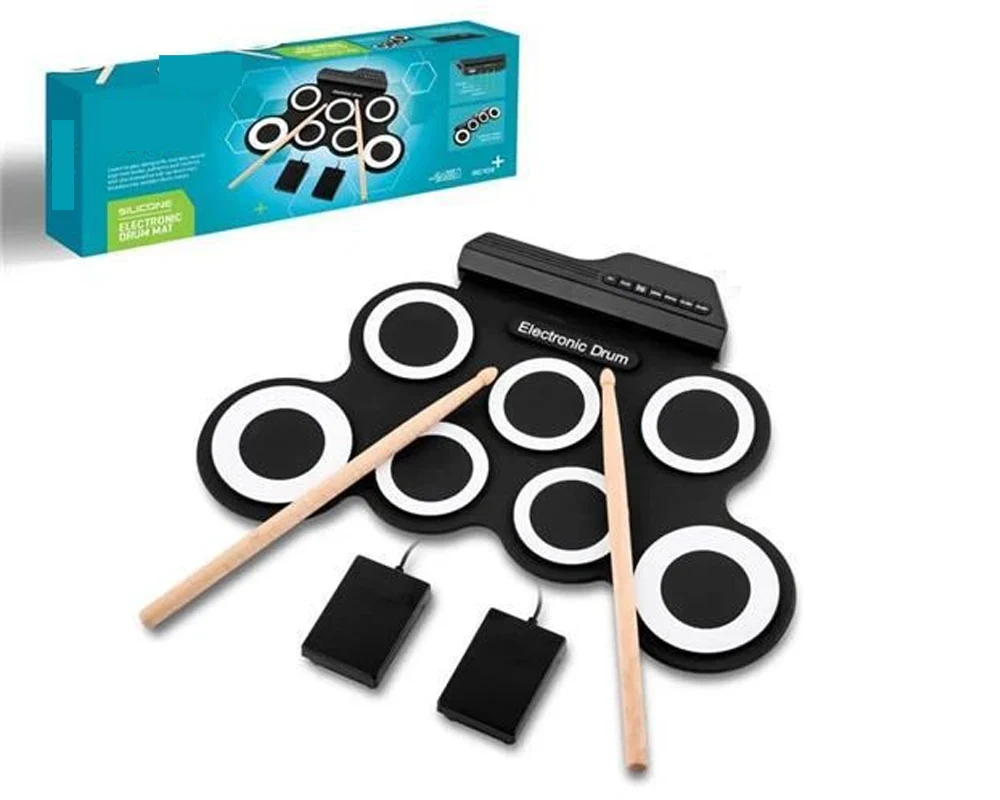 Portable Tabletop Roll-Up Electronic Drum Kit - Image 2
