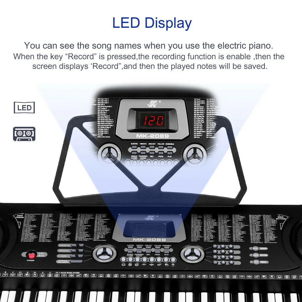 Electronic Keyboard Piano and Piano Stand - Image 9