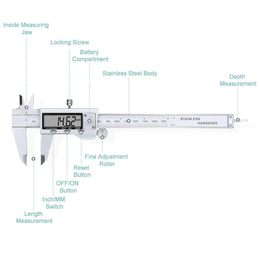 Electronic LCD Digital Vernier Caliper - Image 2