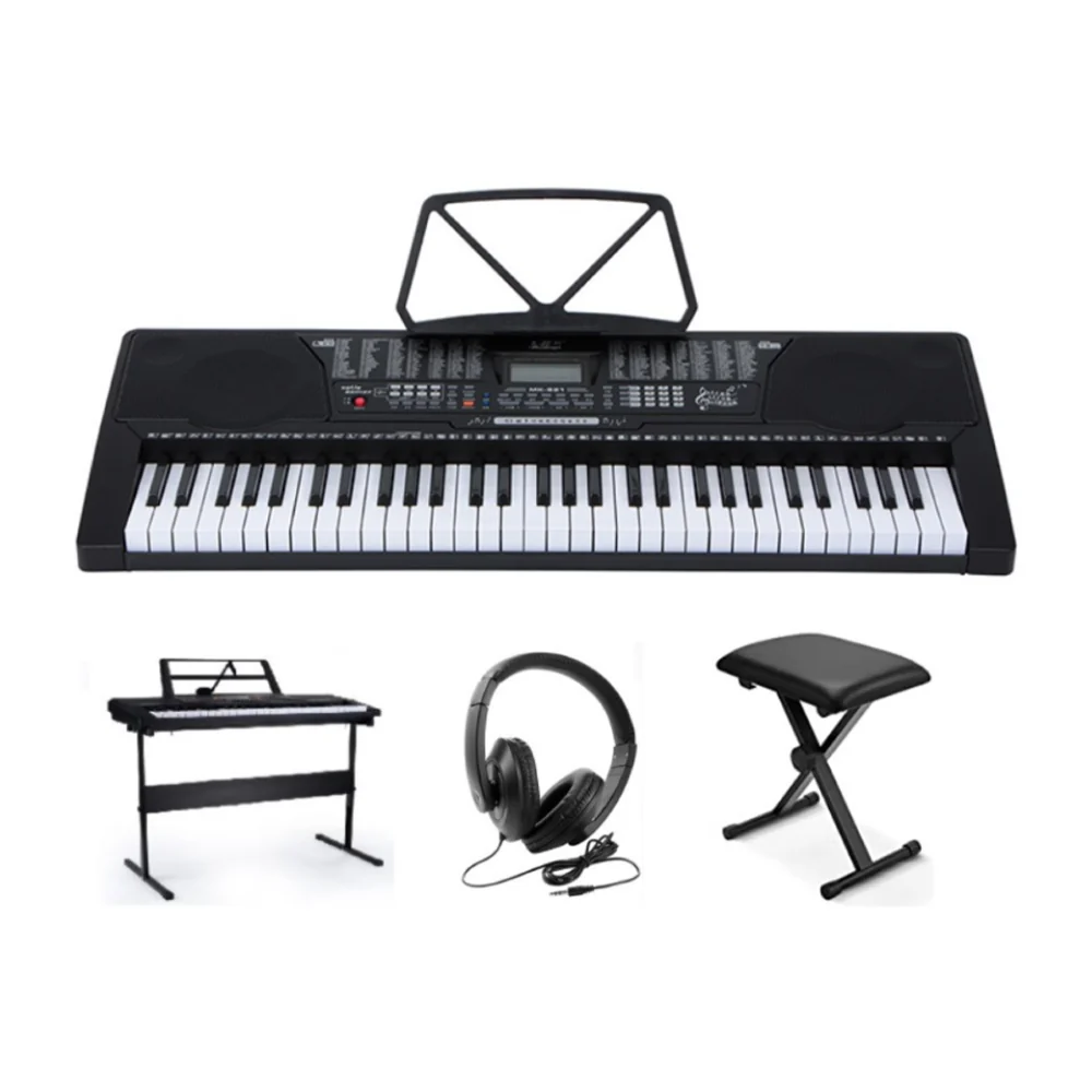 Electronic Piano Keyboard Piano with Stand Headphone and Stool