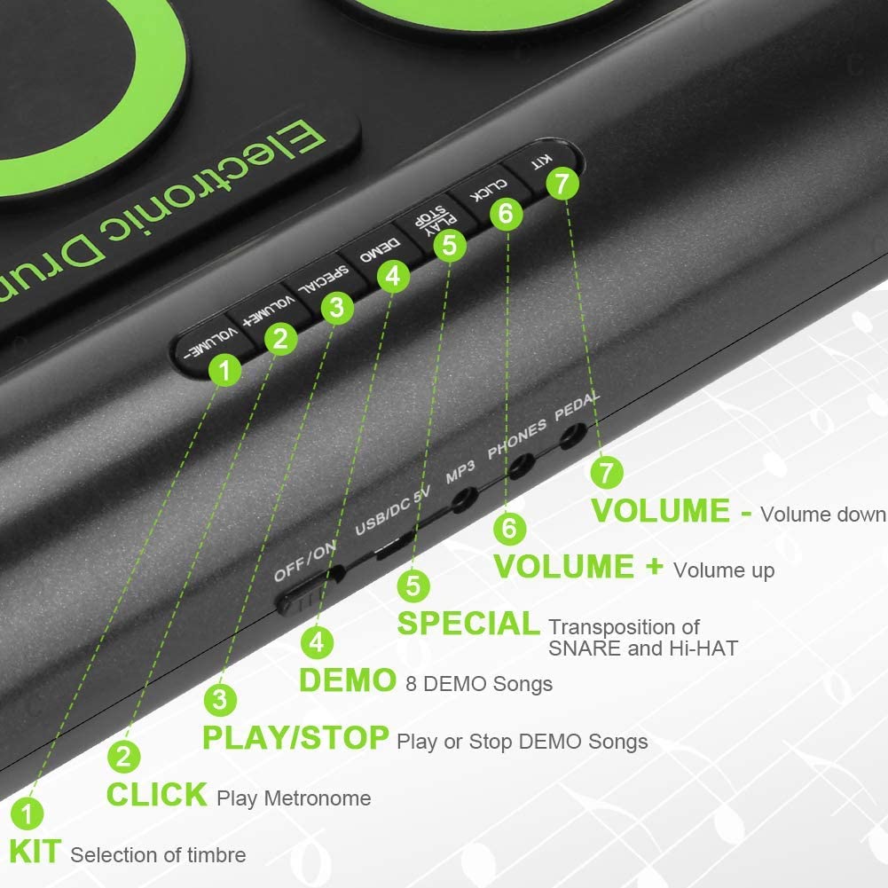 Electronic Roll Up Drum Kit - Image 7