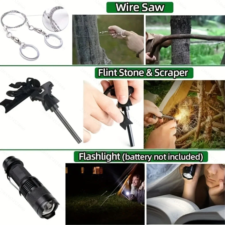 Emergency Survival Kit Camping Accessories For Camping Hiking Hunting Fishing - Image 4