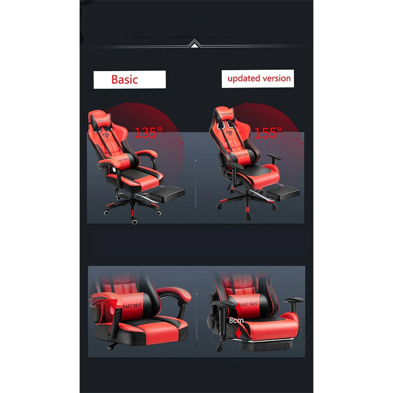 Gaming Chair – Ergonomic Reclining Gaming Chair with Footrest - Image 3