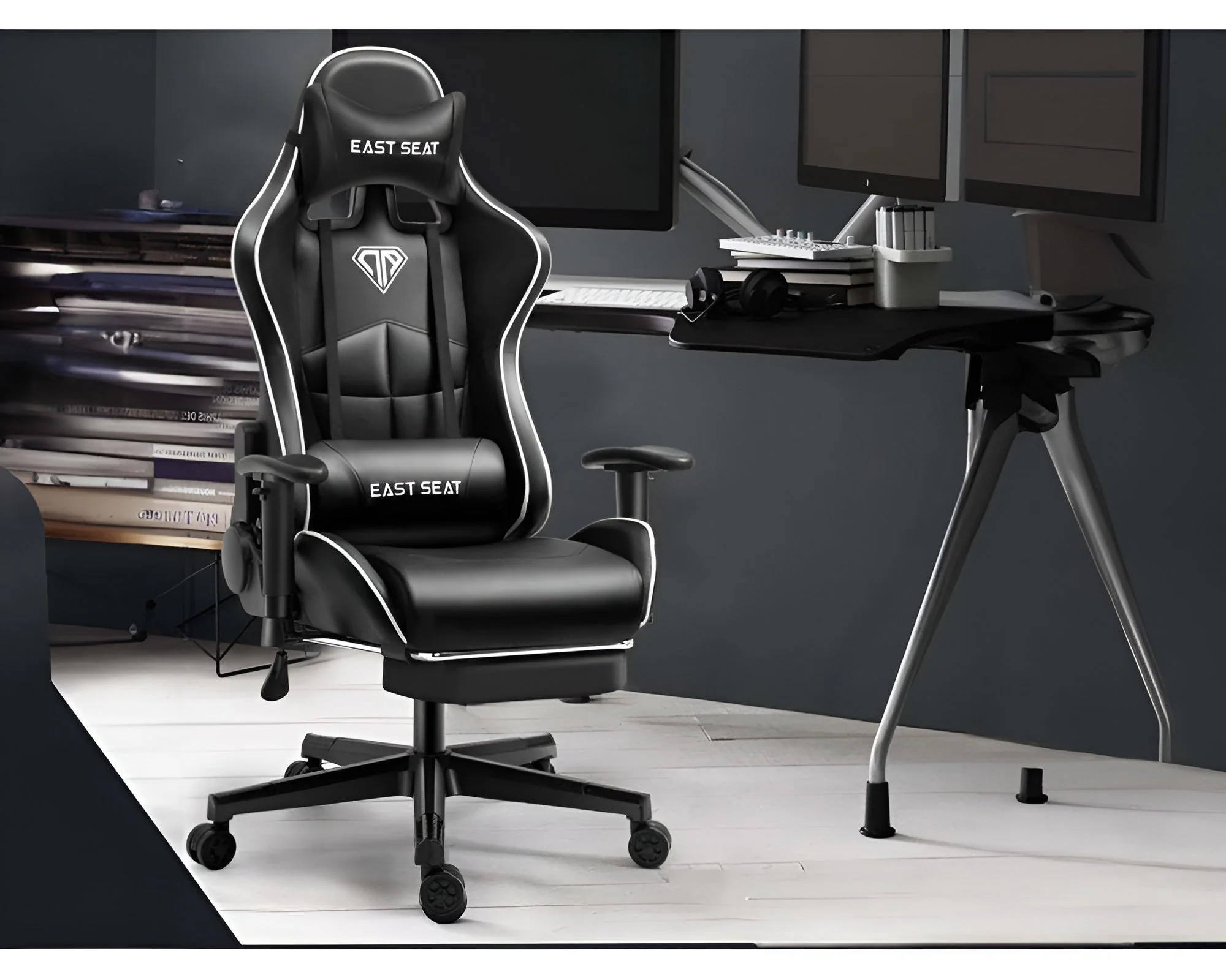 Gaming Chair – Ergonomic Reclining Gaming Chair with Footrest - Image 48