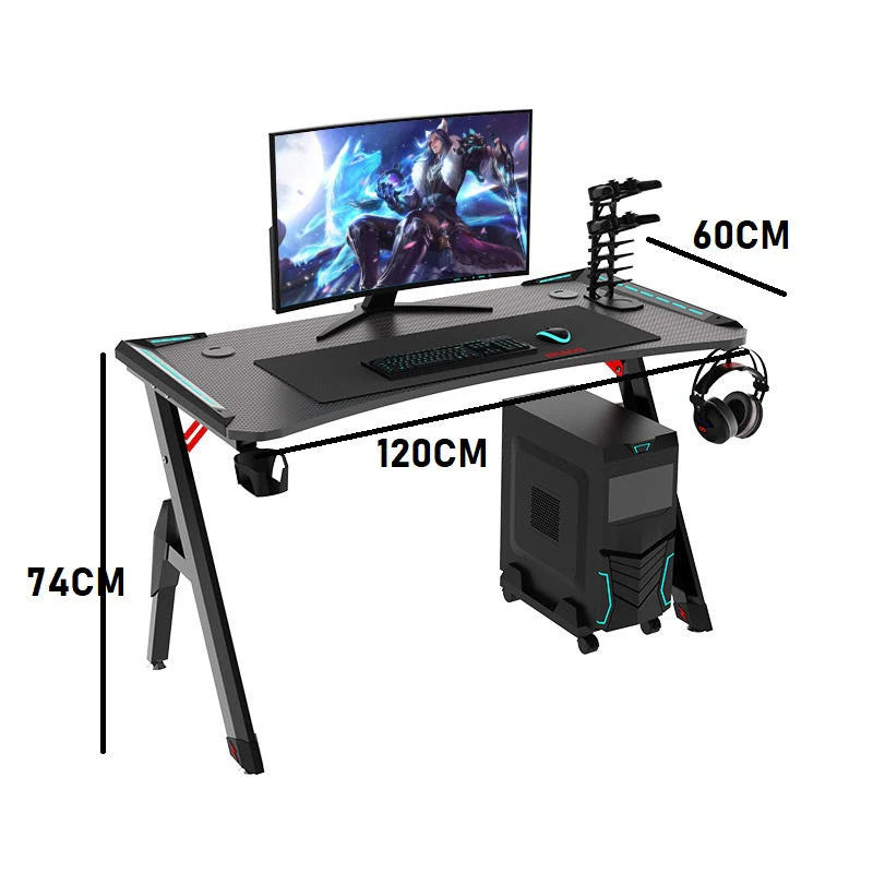 ERGONOMIC Gaming Desk Gaming Table Computer Desk 120CM - Image 6