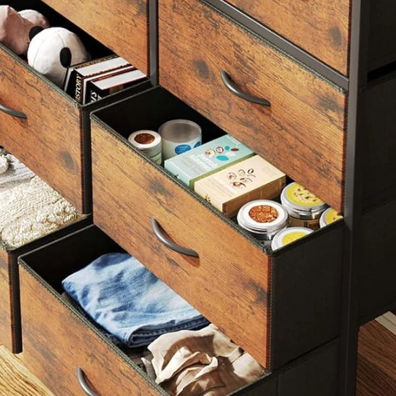 Fabric Dresser for Bedroom with 9 Drawers, Tall 4-Tier Storage Tower for Closet - Image 6