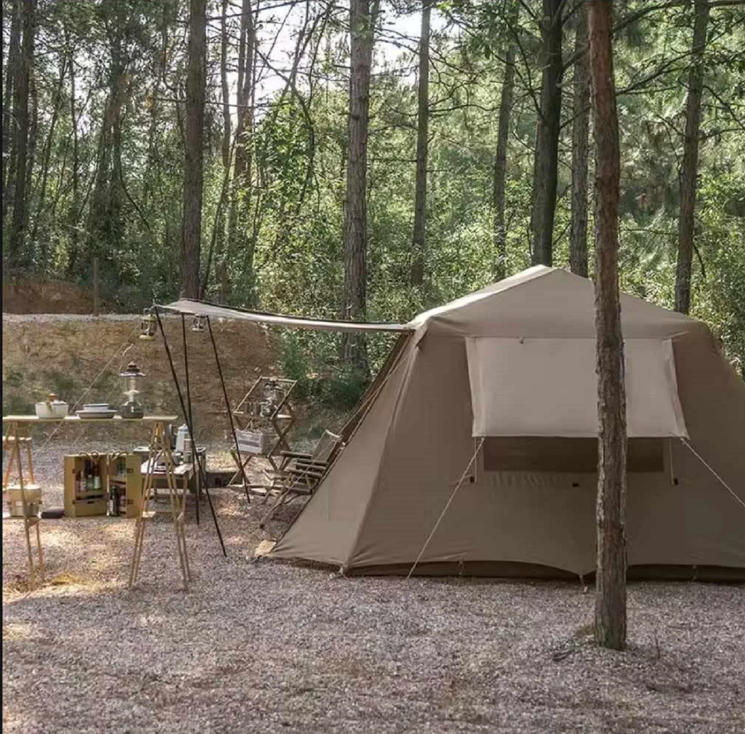 Family Tent Automatic Tent –Double Layers PU3000+ Waterproof,Two Bedrooms - Image 3