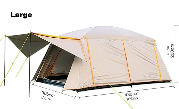 Family Tent –Double layers Waterproof-3 Size Two Colours Aavailable - Image 16