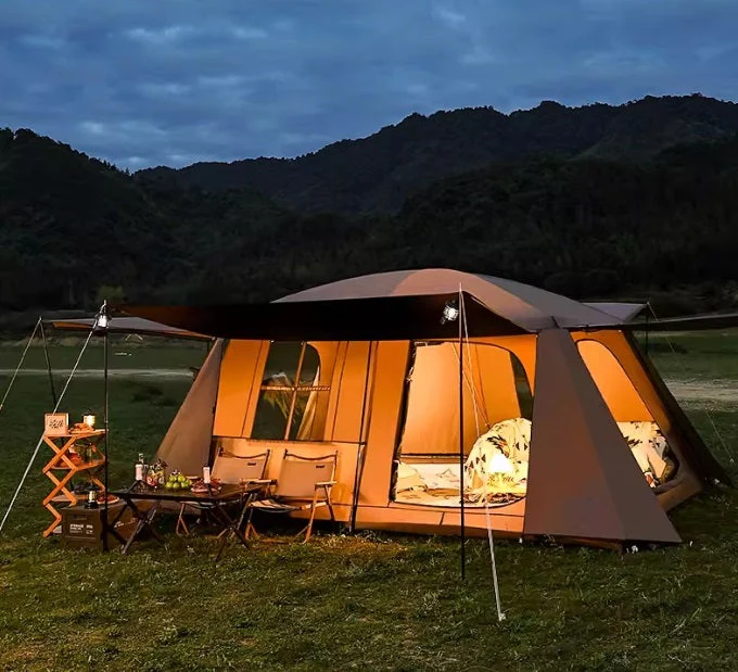 Family Tent Double Layers Waterproof Tent Manual pole setup  PU3000+ - Image 7
