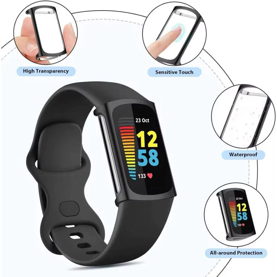 Protective Case for Fitbit Charge 6 (Black) - Image 3