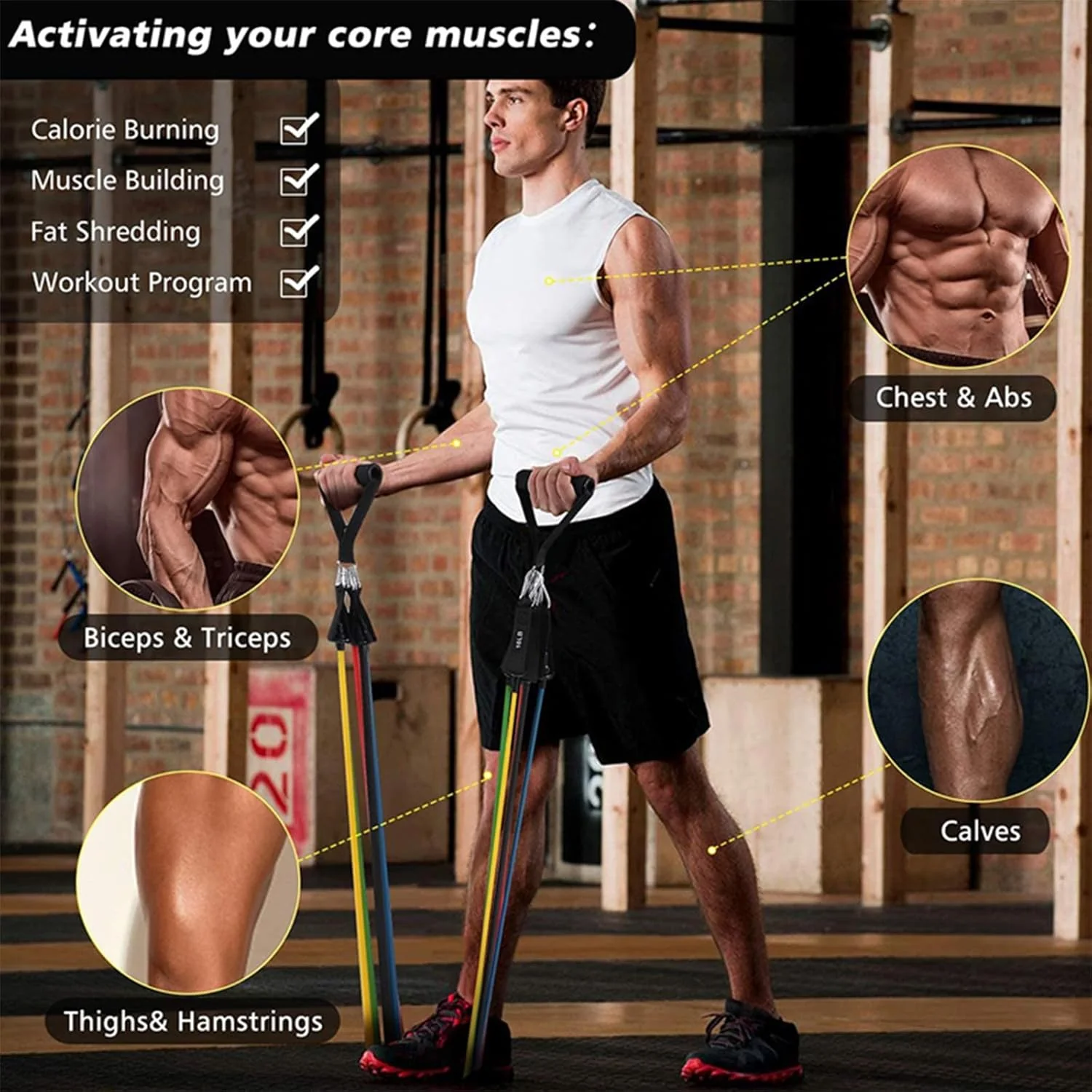 Fitness Exercises Resistance Bands Set - Image 9