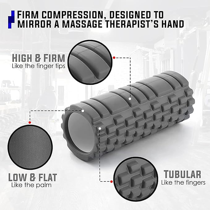 Foam Roller Yoga Roller Gray - Image 2