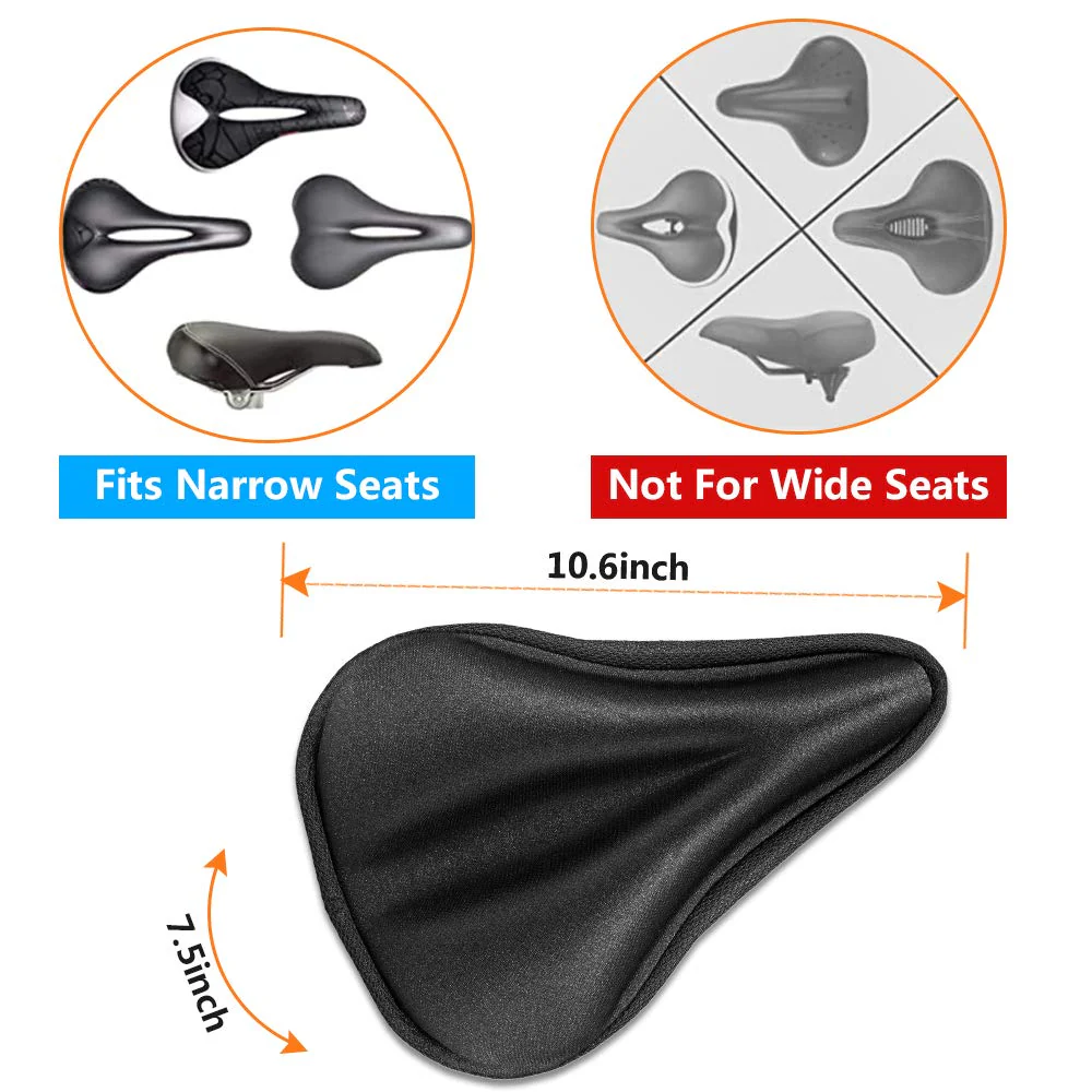 Bike Seat Cover Gel Seat Cover Saddle Pad BLACK - Image 8