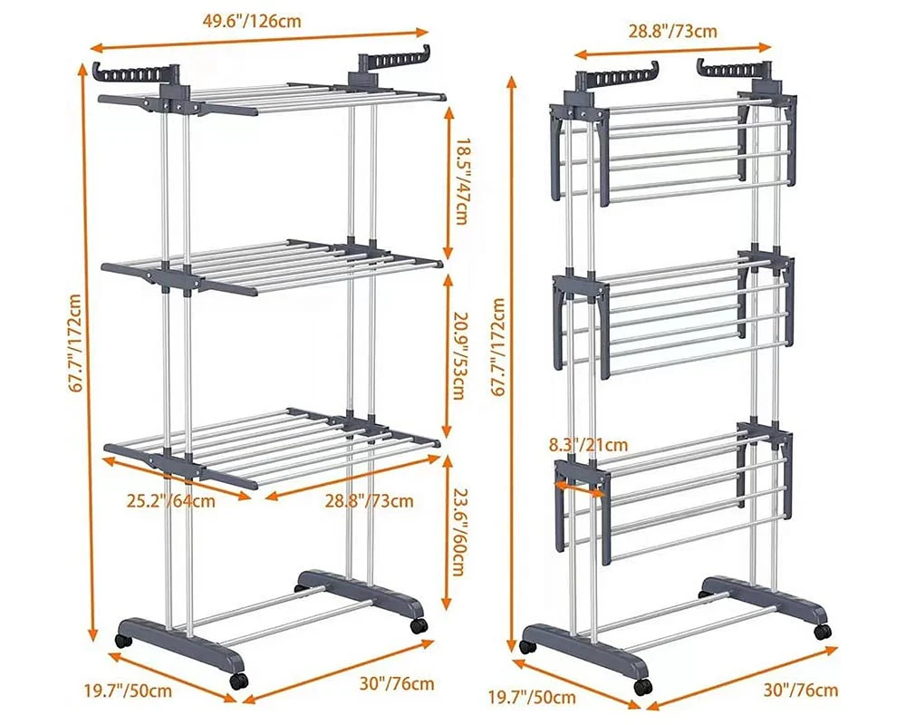 Foldable Clothes Drying Rack - Image 3