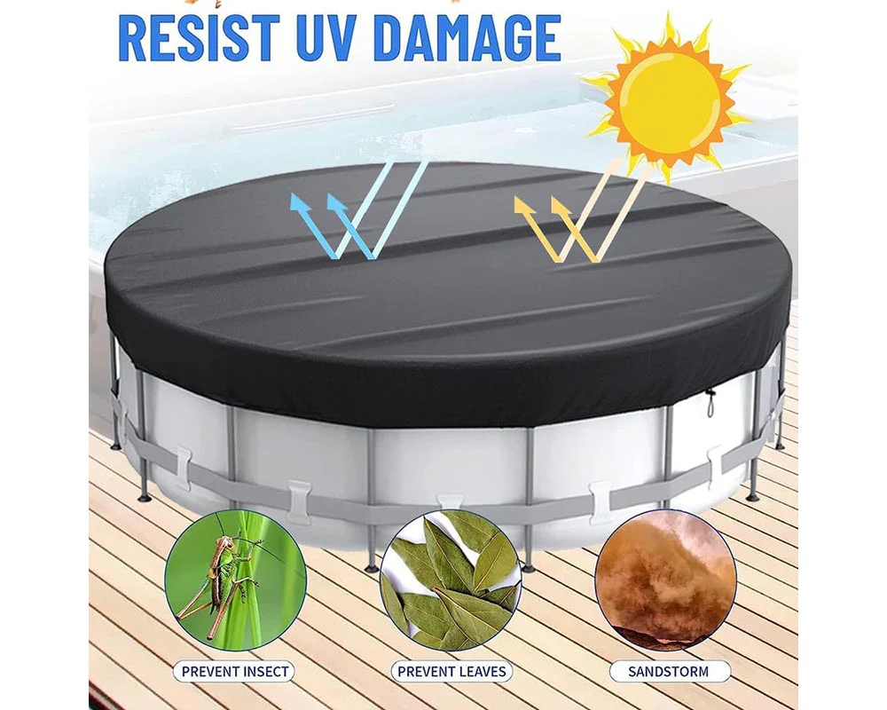 Foldable Round Sunscreen Dustproof Swimming Pool Cover - Image 10