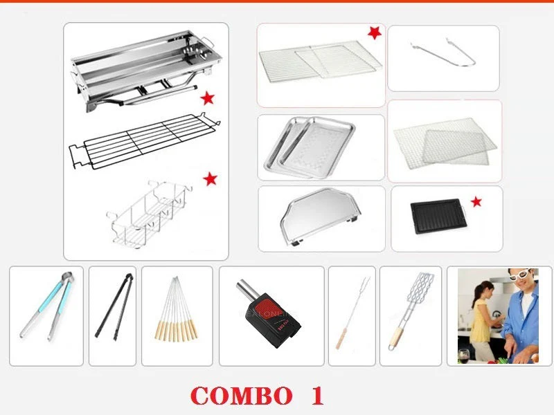 Foldable Stainless Steel BBQ Stove Grill Combo 1 - Image 12