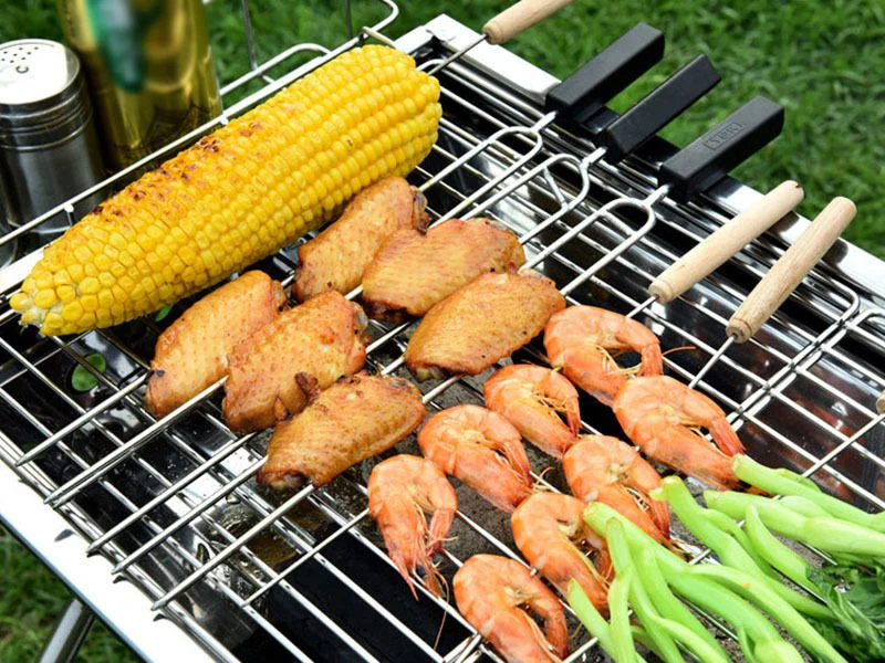 Foldable Stainless Steel BBQ Stove Grill Combo 1 - Image 3