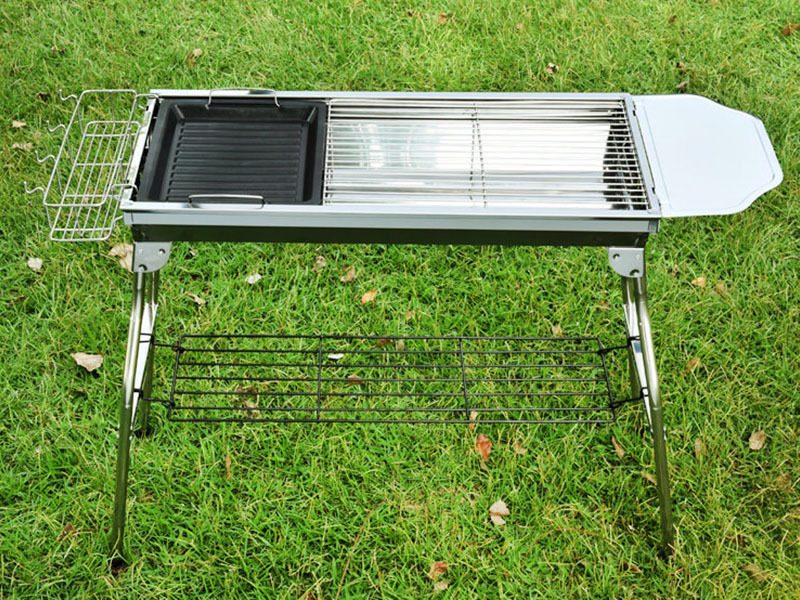Foldable Stainless Steel BBQ Stove Grill Combo 1 - Image 7