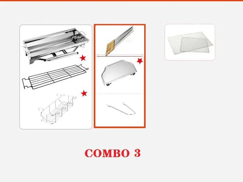 Foldable Stainless Steel BBQ Stove Grill Combo 3 - Image 9
