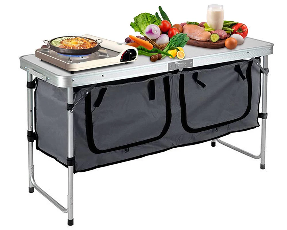 Folding Camping Table with storage - Image 2