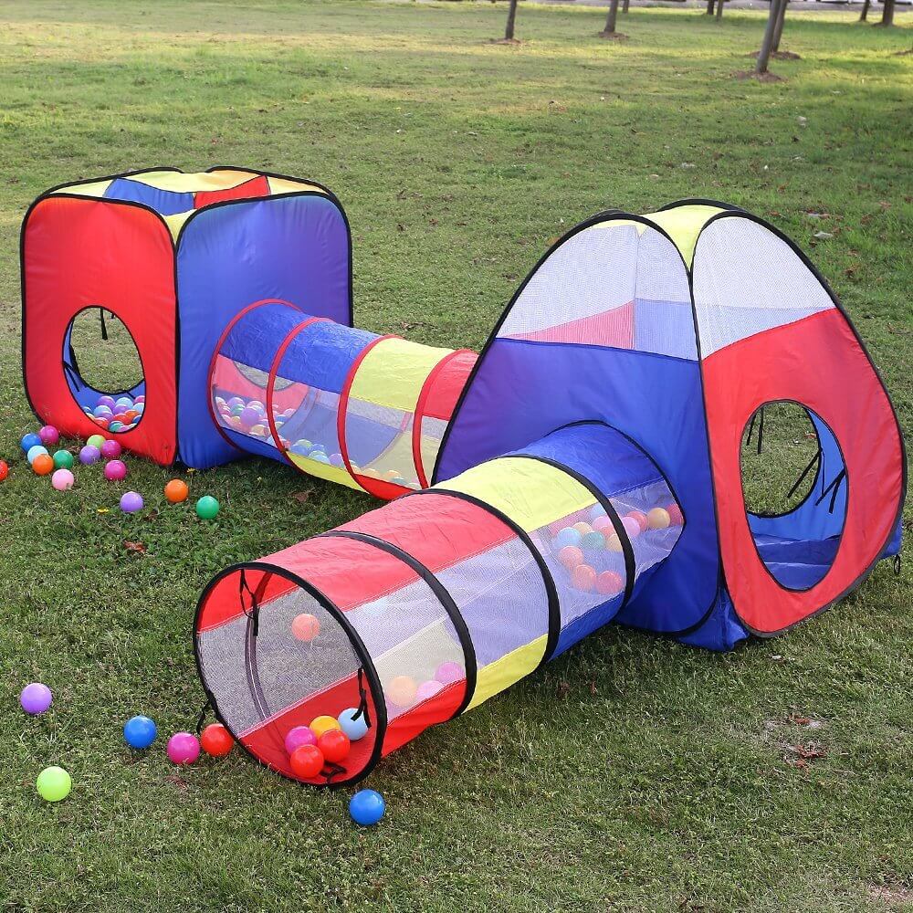 Folding Kids Tent Tipi Crawling Tunnel Babies Play Tent - Image 3