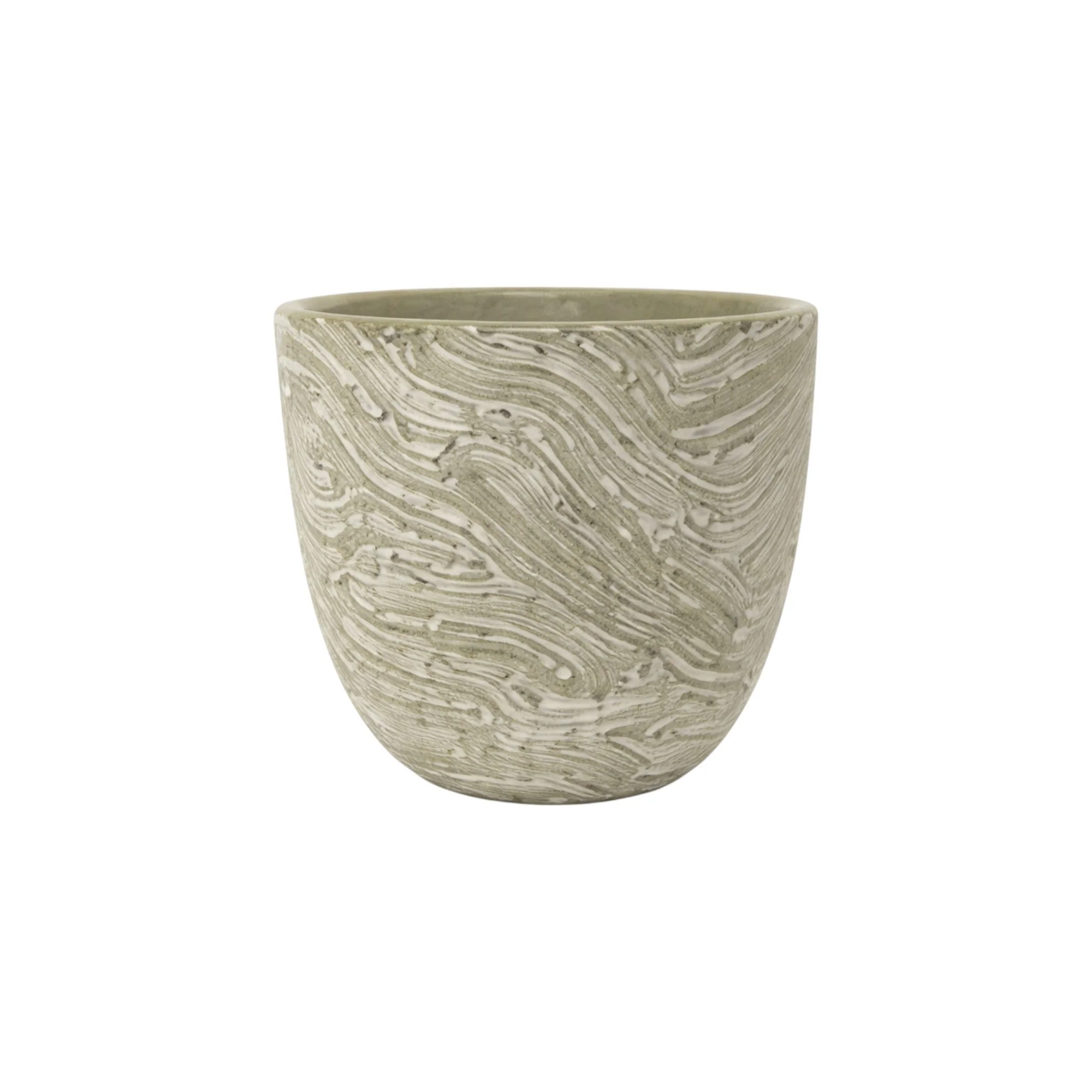 Frankly Cotton Textured Marble Ceramic Pot - Image 2