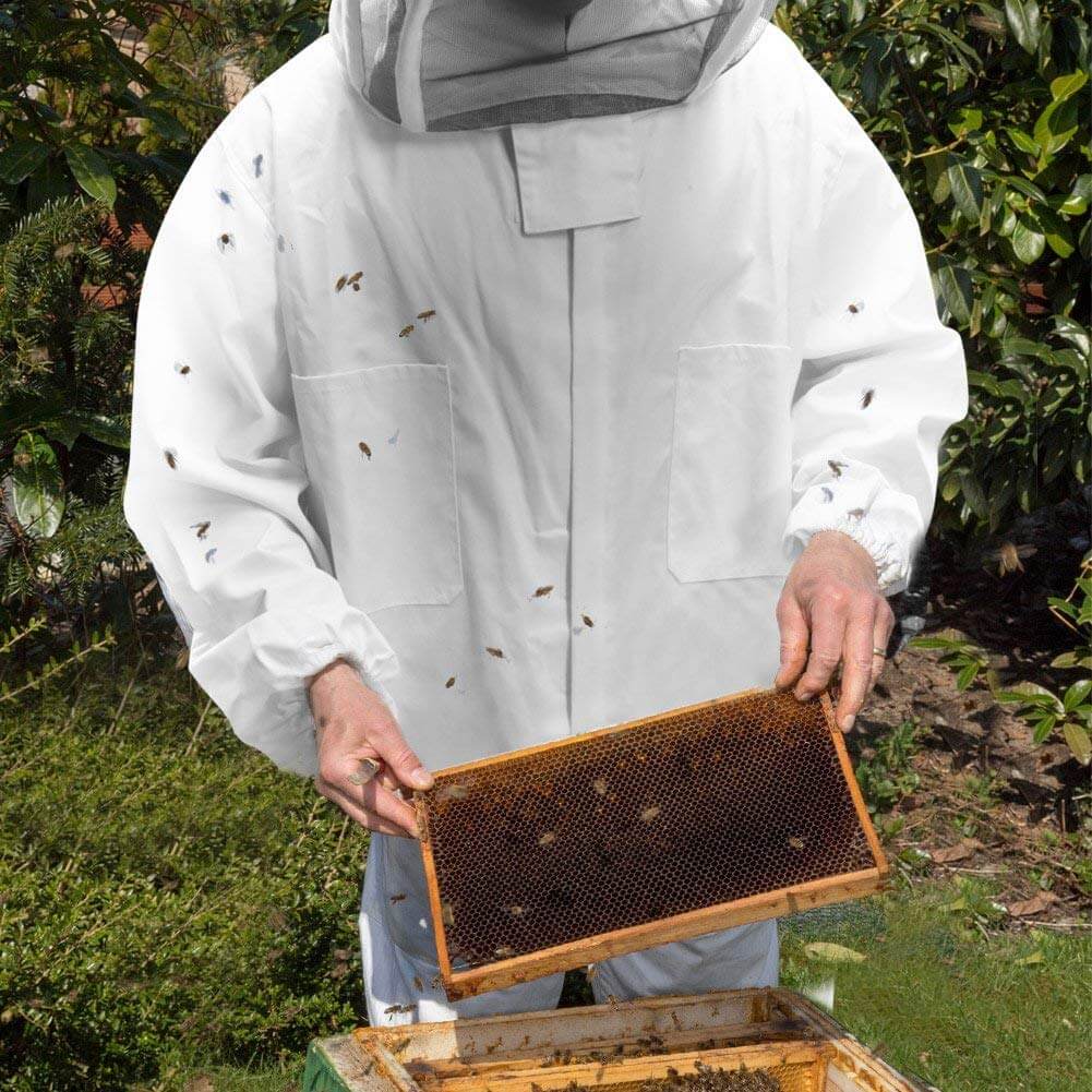 Full Body Beekeeping Suit Hooded Veil Bee Farm Clothing Xxl - Image 6