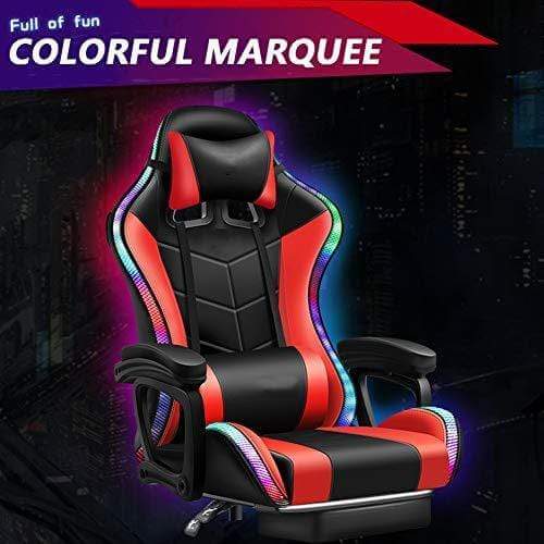 Gaming Chair with Footrest – RGB Gaming Chair with Speakers & Lights - Image 3