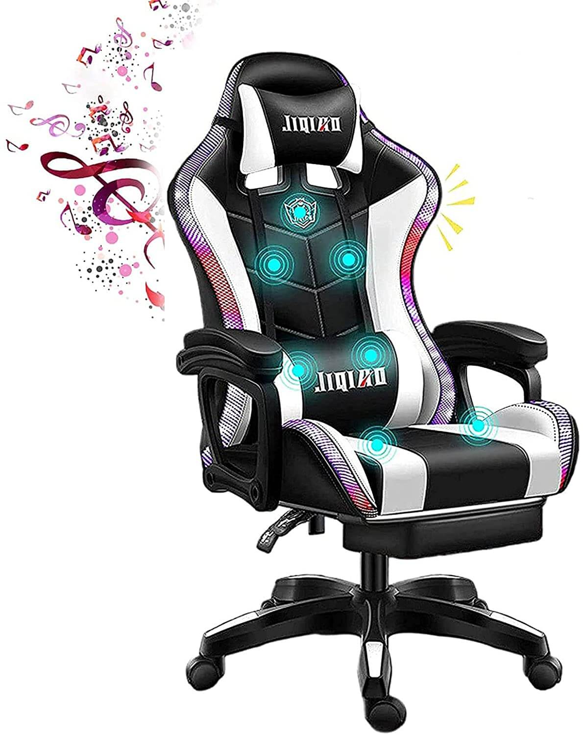 Gaming Chair with Footrest – RGB Gaming Chair with Speakers & Lights - Image 6