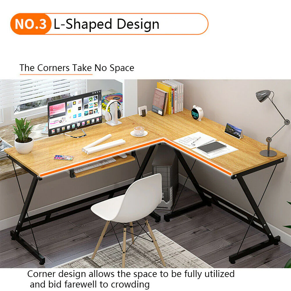 Gaming Computer Desk with Keyboard Tray - Image 7
