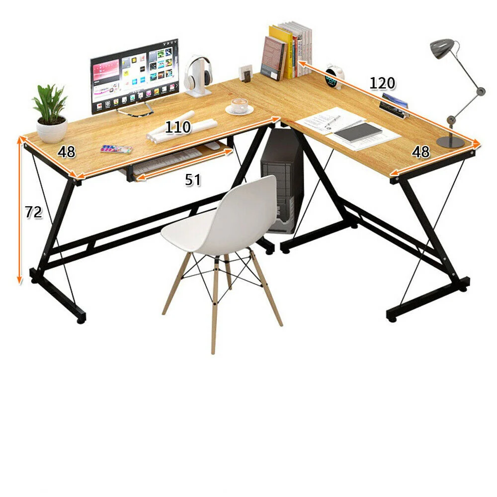 Gaming Computer Desk with Keyboard Tray - Image 9