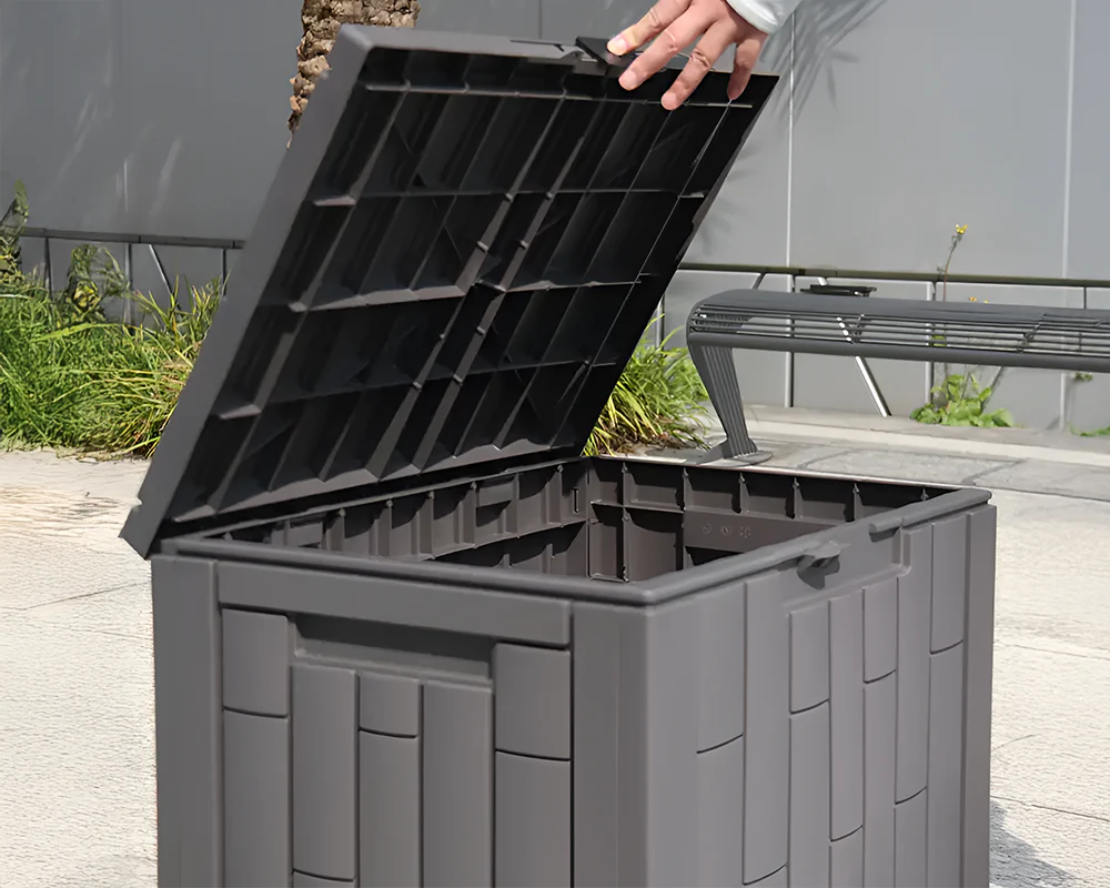 Gardeon Outdoor Storage Box Container Lockable Indoor Garden Toy Tool Shed Grey - Image 7