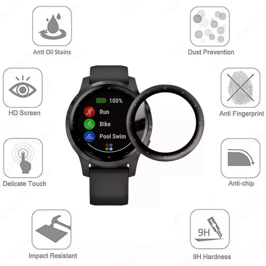 Screen Protectors for Garmin Vivoactive 4S (Pack of 2) - Image 2