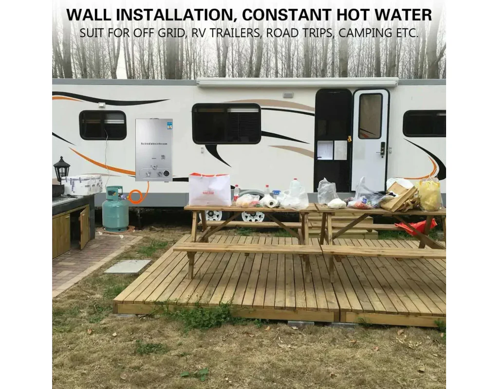 Gas Water Heating System 8L Outdoor Camping Instant Hot Water System - Image 10