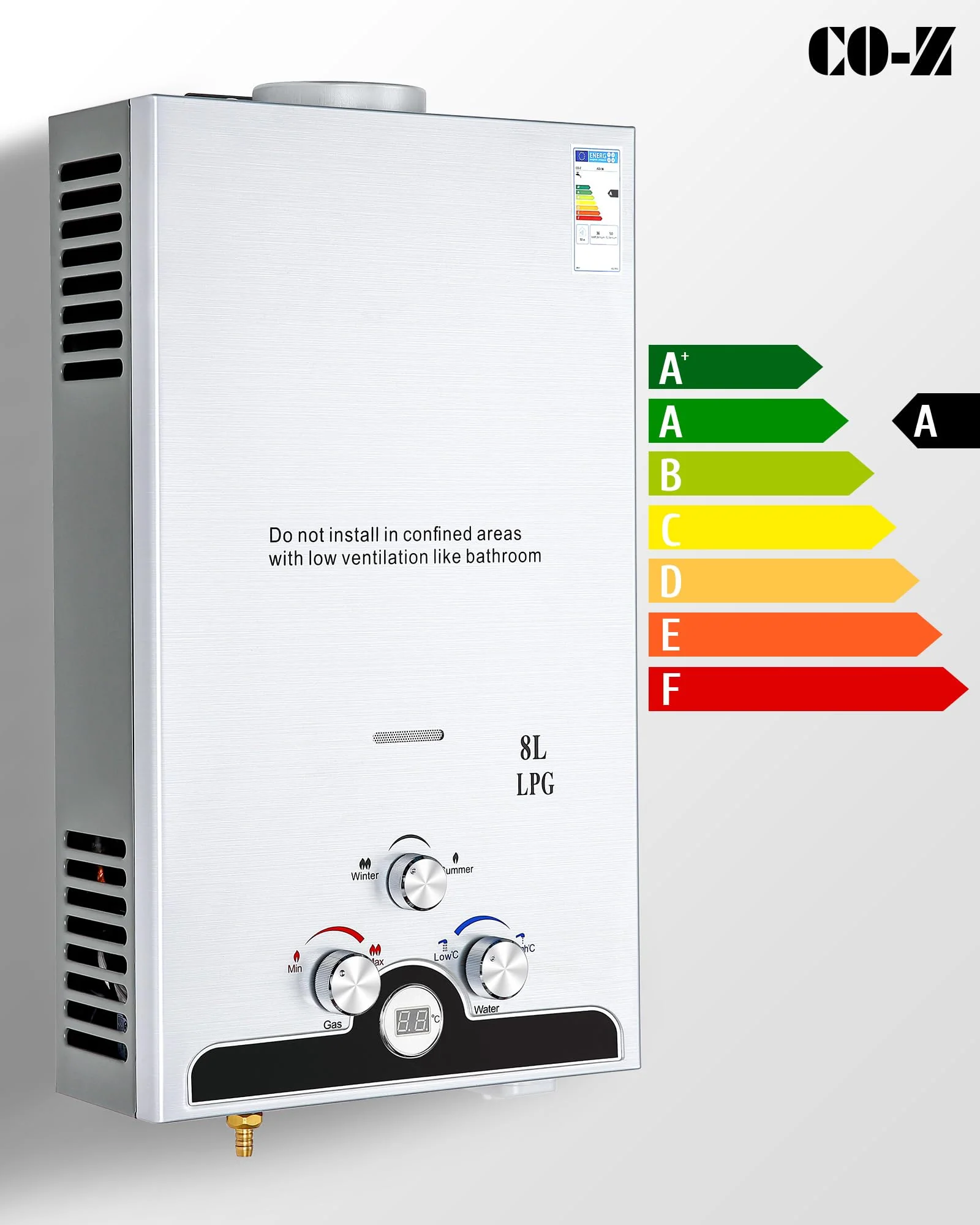 Gas Water Heating 8L + 12V Pump - Image 5