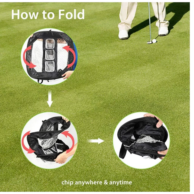 Golf Chipping Net 61×61cm – Foldable Indoor & Outdoor Golf Practice Target - Image 2