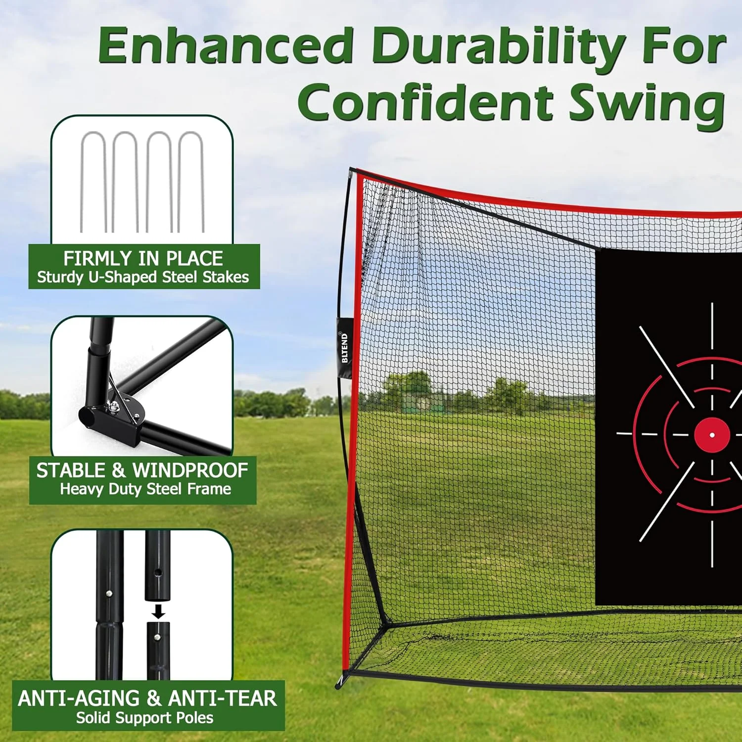 Golf Practice Net 3m - Image 6