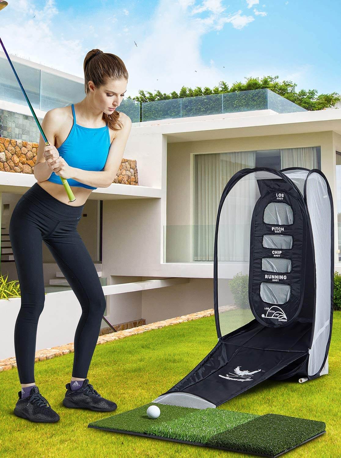 Golf Practice Net Hitting Nets Swing Trainer Net - Image 9