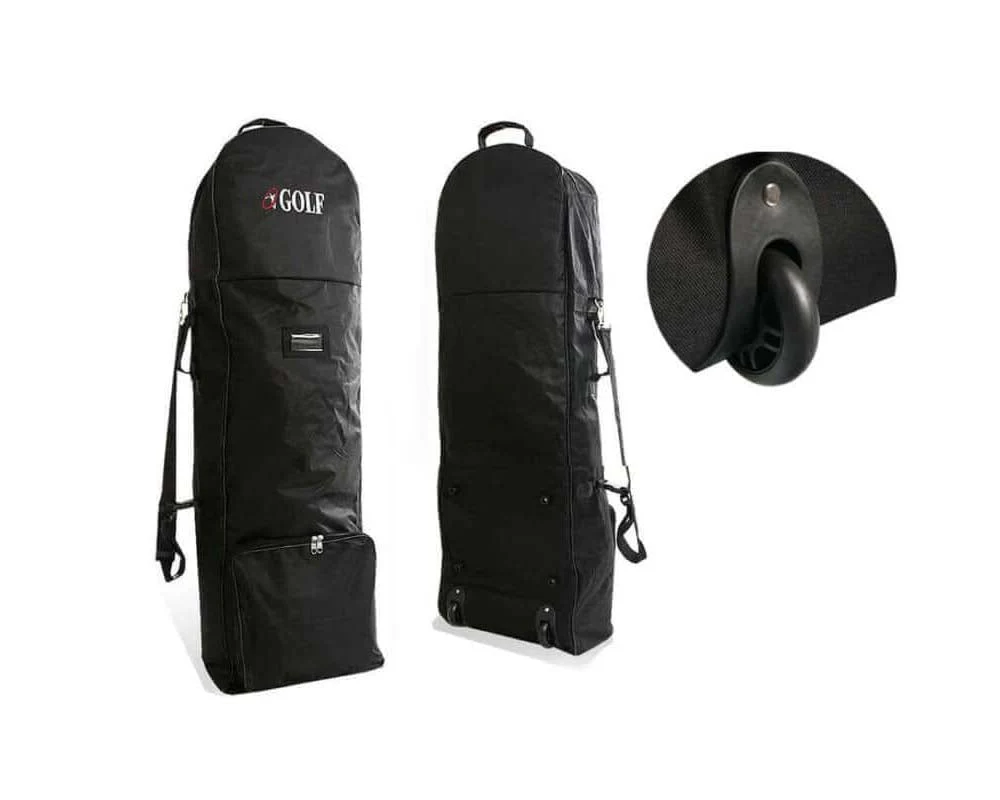 Golf Travel Bag with Wheels Black - Image 6