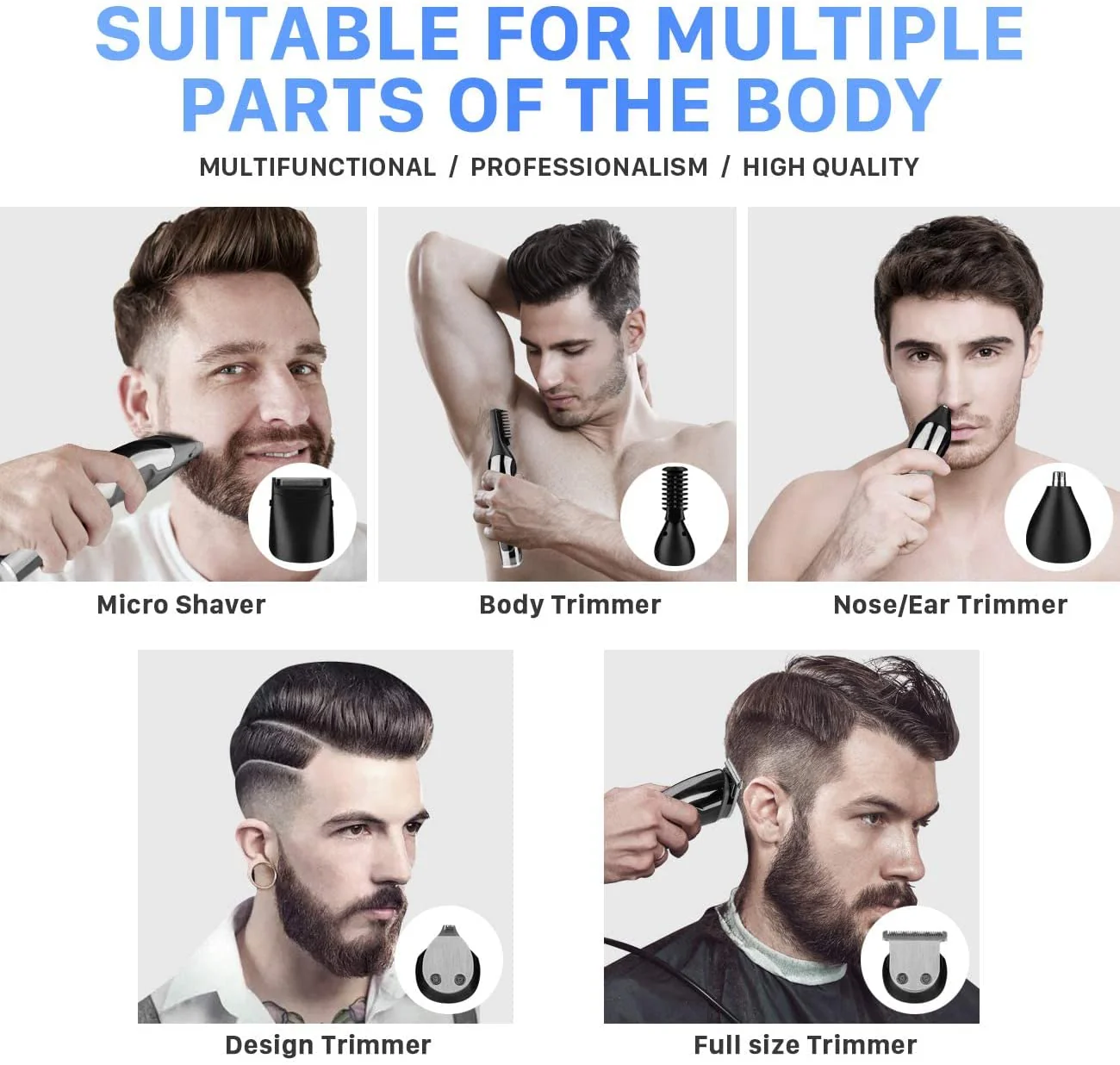 Hair Trimmer Shaver Clippers Cordless - Image 9
