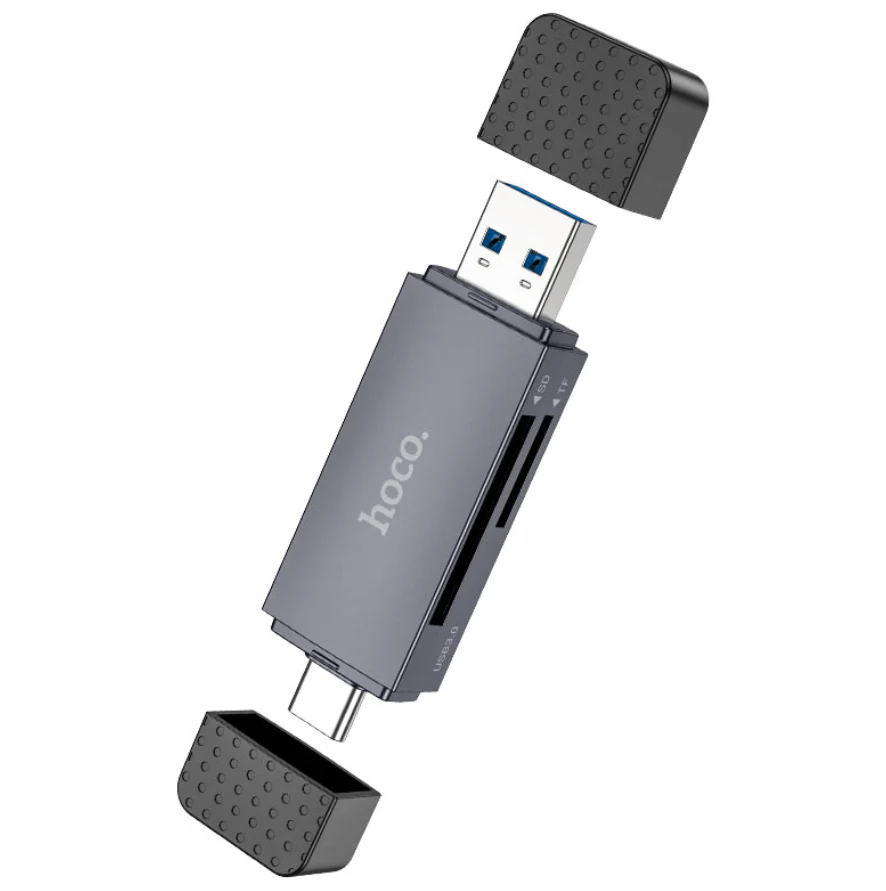 HB45 2-in-1 USB 3.0 Card Reader NZ – Dual USB-A & Type-C