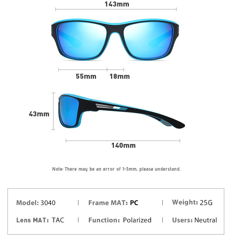 HD Polarized Lens Sunglasses Anti-Blue Ray Hydrophobic - Image 2