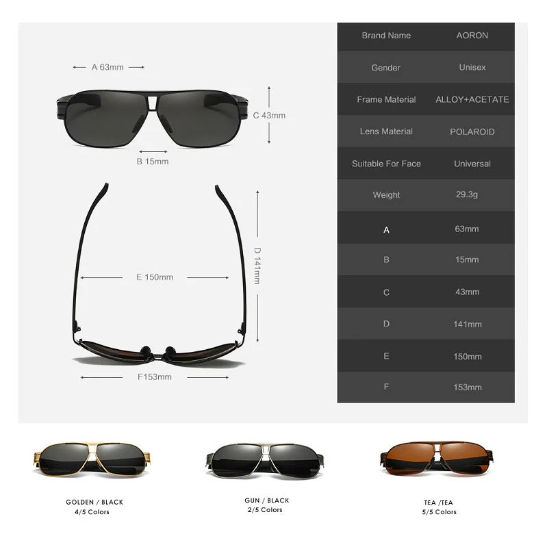 HD Polarized Lens Sunglasses Anti-Reflective Hydrophobic - Image 3