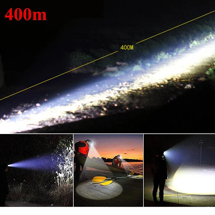 Headlamps Headlight Waterproof Rechargeable 1600 lm Adjustable Focus - Image 4