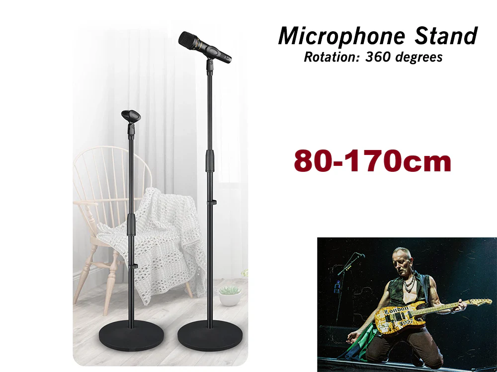 Height Adjustable Tripod Microphone Stand - Image 4