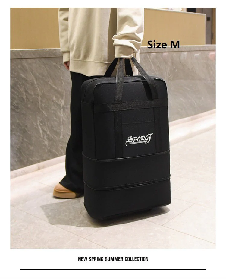 High-Capacity Storage Bag – Foldable Airline Checked Luggage with Wheels - Image 9