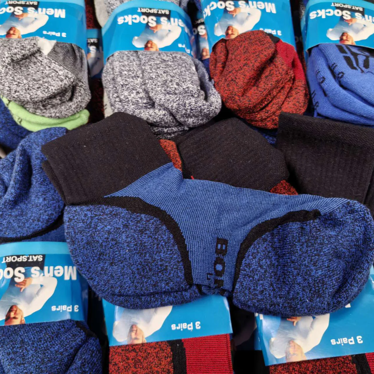 High Performance Sport Socks (12 Pairs) Size 6-10, Random Colour - Image 2