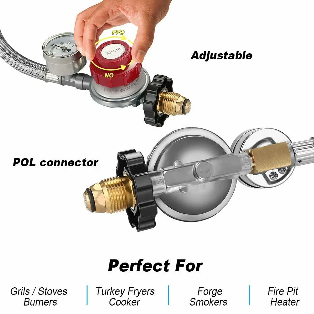 High Pressure Propane Regulator Hose 12ft - Image 2