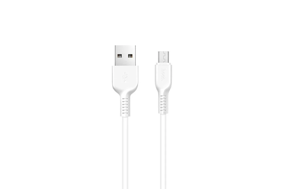 HOCO Flash Micro Charging Cable White 1 Meter - Image 2